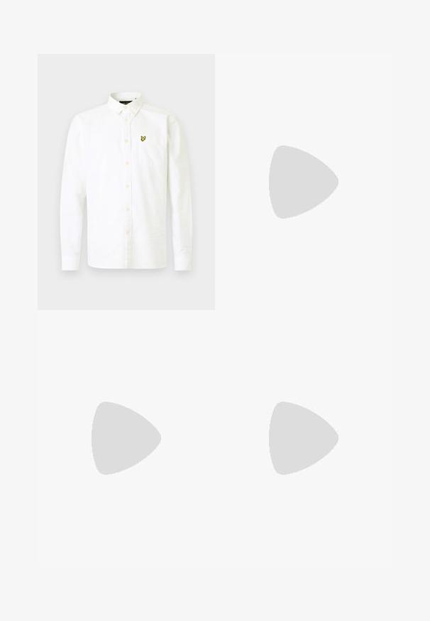 Camicia bianca a maniche lunghe in cotone con colletto button-down, dotata di taschino sul petto e di un piccolo logo giallo sul lato sinistro.; T-shirt in cotone nero con maniche corte e scollo rotondo. Presenta una scritta bianca "ALLSAINTS" e "LONDRA" sulla parte sinistra del petto.; Jeans in denim azzurro chiaro con una vestibilità ampia e gionfiante. Presentano cinque tasche, chiusura con bottone e dettagli cuciti. Texture sbiadita e gambe dritte.; Sandali neri in suede con due cinghie regolabili, fibbie argentate e una soletta in sughero. Presentano una suola nera texturizzata per una migliore aderenza.; Occhiali da sole rettangolari neri con finitura lucida, lenti scure e dettagli dorati sulla tempia che presentano il logo.