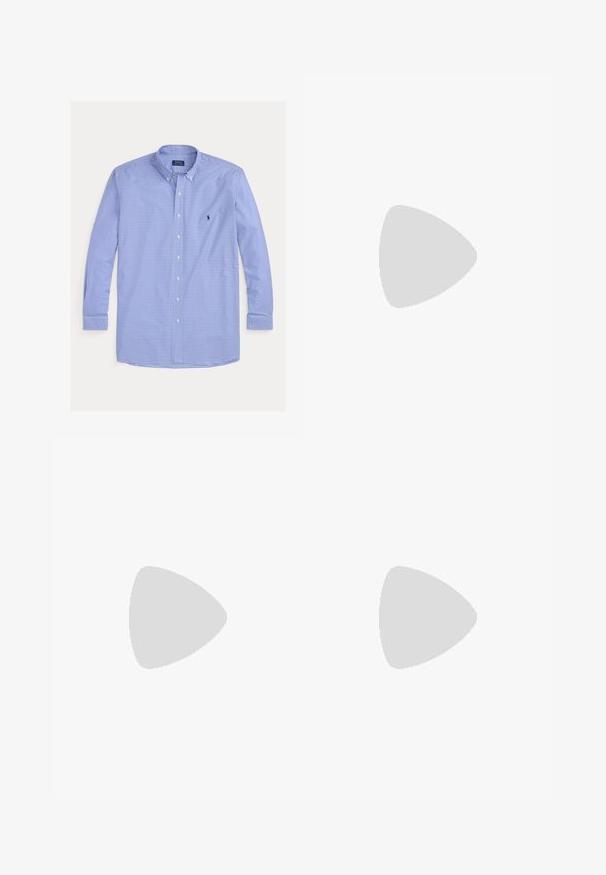Blå och vit rutig långärmad skjorta i bomull, med krage och knapp, rak fåll och en liten broderad logotyp.; Vit långärmad T-shirt tillverkad av bomull. Har en rund halsringning, ribbade ärmslut och en liten marinblå polo-logotyp på vänster bröst.; Ljus krämfärgade, avslappnade byxor i mjukt tyg. Har elastisk midja med dragsko och smalnande bendesign.; Marina sneakers med en kombination av mocka och tyg, vita snören, en gummisula och en liten logotyp på sidan.