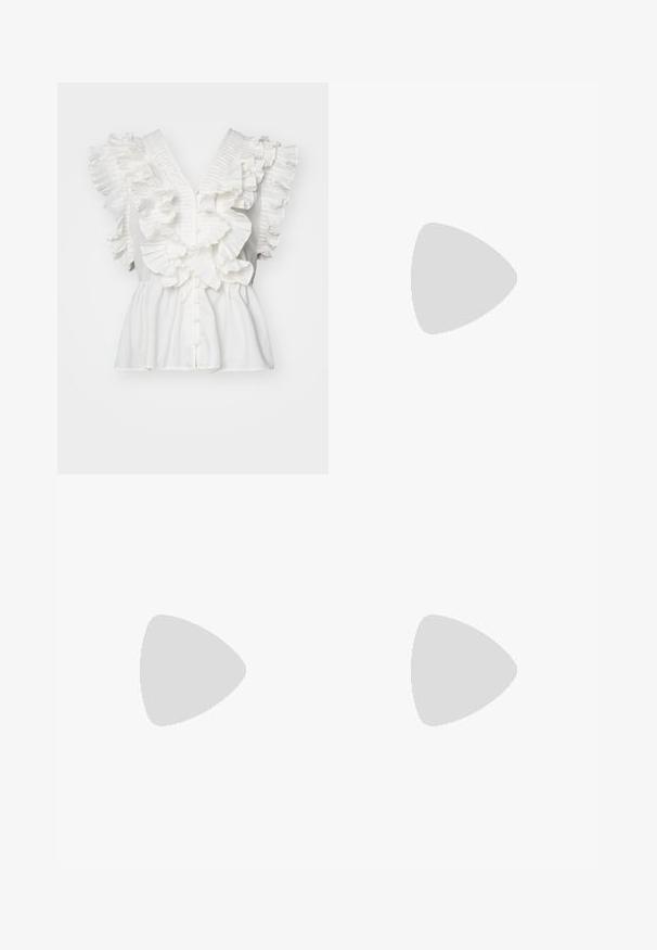 YAS YASRUNA RUFFLE - Bluse - star white/hvid - Zalando.dk