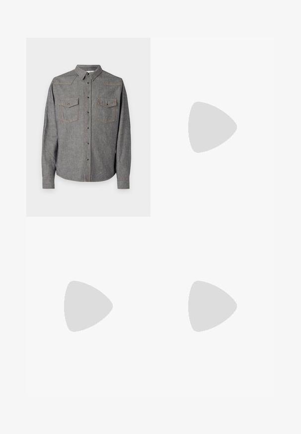 MM6 Maison Margiela LONG SLEEVED SHIRT - Chemise - grey; Armani Exchange T-shirt imprimé - deep navy; EA7 Emporio Armani TRAIN VISIBILITY  - Short - black/cream; Filling Pieces TOP CRUMBS - Baskets basses - black