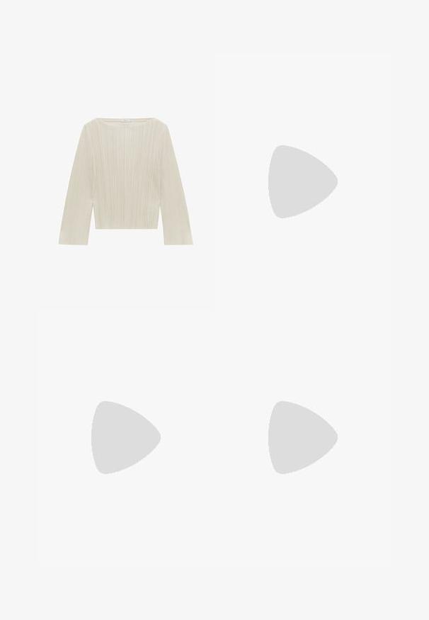 Hellbeige langärmliges Oberteil mit geripptem Textur und quadratischem Ausschnitt. Der Stoff hat subtile vertikale Falten und ein kurzes Design.; Dunkelgrüne Jeans im weit geschnittenen Style, hergestellt aus einem Baumwollgemisch. Sie verfügen über einen Frontknopfverschluss, fünf Taschen und klassische Denim-Nähte.; Beige patentierte Slingback-Schuhe mit spitzem Zehenbereich, zwei verstellbaren Schnallen und einem niedrigen schwarzen Absatz. Glatte Textur mit glänzender Oberfläche.; Braune Ledertasche mit zwei langen Griffen, strukturierte rechteckige Form, glatte Textur und dezente Nähdetails.