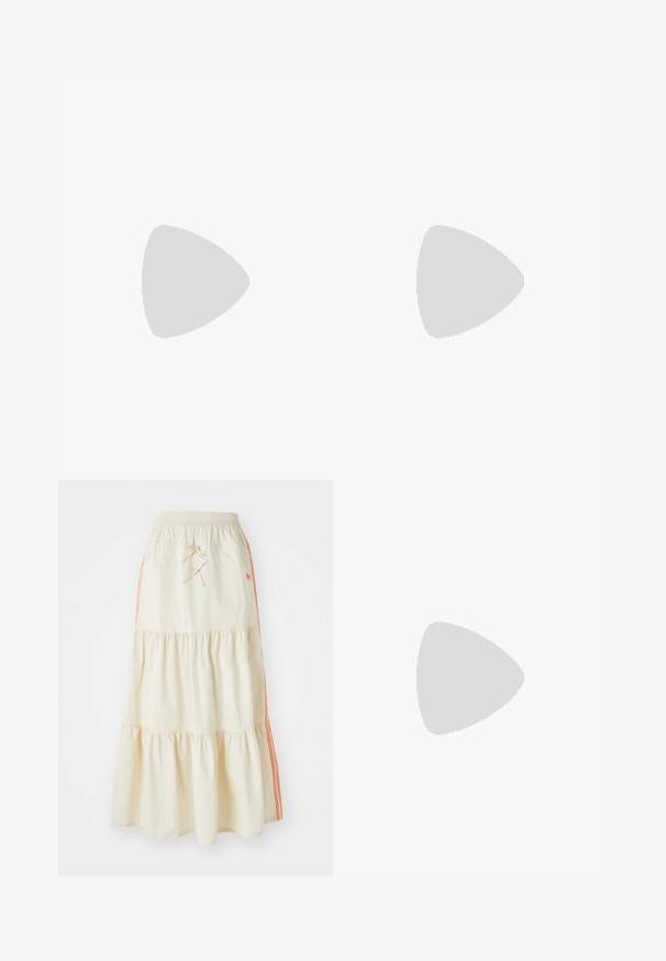 T-shirt amarela de alças com decote redondo e corte ajustado. Apresenta um pequeno logótipo bordado da Lacoste do lado esquerdo.; Saia midi em camadas de cor creme, com um cós elástico e cordão. Apresenta riscas laterais laranja e uma textura de algodão suave e lisa.; adidas Originals TAEKWONDO MEI BALLET - Sapatilhas - clear pink/ftwr white/gum; Óculos de sol retangulares em padrão tartaruga com lentes verdes. Armação larga, acabamento suave, detalhe em dourado na lateral e hastes finas.