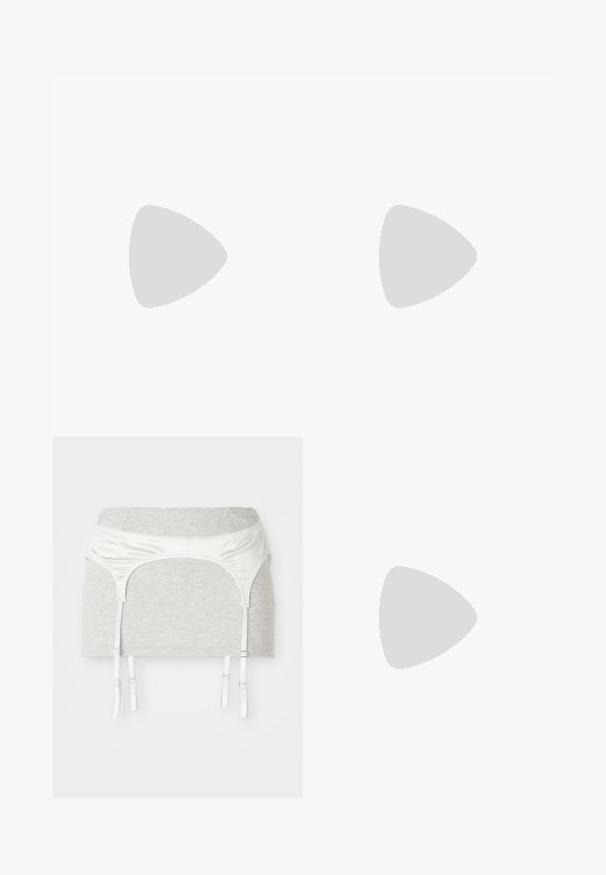 Černé tričko s krátkým rukávem, které zobrazuje velké červené růže a grafiku srdce s texty "Ed Hardy" a "LOVE ETERNAL" v bílých a modrých akcentem.; Šedá bavlněná látka oblečení s saténovým bílým pasem a čtyřmi nastavovacími stuhami pro účel podvazků. Hladká textura, přiléhavý design.; Jasně žluté sportovní boty s černými pruhy a šňůrkami; mají strukturovaný svršek a semišové akcenty. Nosené s bílými žebrovanými ponožkami.; Černé sluneční brýle s elegantním, úhlovým designem. Mají šedé čočky a lesklé plastové rámy. Obsahují malé kovové akcenty a branding na rameni.; Černá kožená kabelka se dvěma krátkými uchy, stříbrným kováním, bílými detaily a bílým logem. Má texturovaný povrch a kompaktní design.