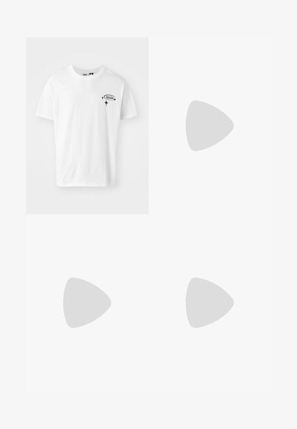 Hvid bomulds T-shirt med korte ærmer, rund halsudskæring, og et sort trykt logo på venstre brystområde. Glat tekstur, afslappet design.; Grå joggerbukser med en blød tekstur, tapered ankler, sidelommer og en subtil gradient fra mørke til lysere grå. Elastisk talje i toppen.; Sort slip-on sko lavet af glat syntetisk materiale. Har en samlet elastisk overdel og en kraftig, tekstureret gummisål.; GCDS UNISEX - Solbriller - shiny black