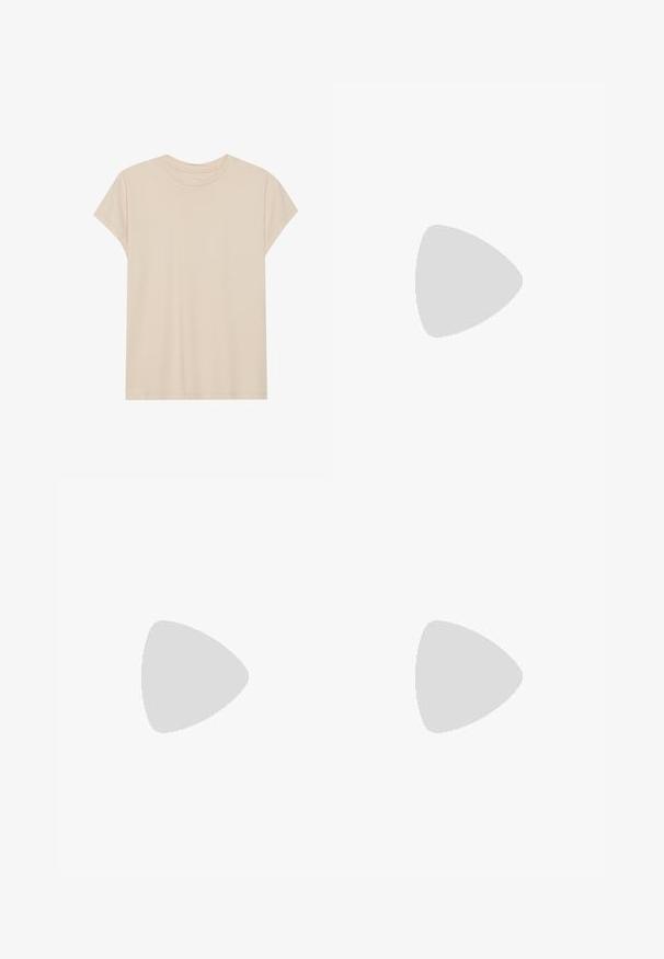 Anna Field by Zalando Basic T-shirt - cement; Gina Tricot BASIC BIKER 2 PACK - Shorts - black; Even&Odd by Zalando Classic heels - black; Even&Odd by Zalando BUCKLE - Handbag - off-white/beige