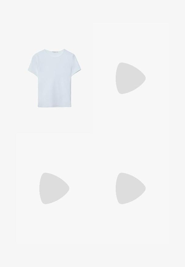 Helles blaues kurzärmliges T-Shirt aus weicher Baumwolle, mit einem runden Halsausschnitt und einer figurbetonten Passform mit glatter, gleichmäßiger Textur.; Cargo-Hosen in Camouflage-Muster mit Grüntönen und Grau, elastischem Bund mit Kordelzug und zwei Seitentaschen.; Nike Sneakers mit einem pastellgrünen Mesh-Obermaterial, dicker grauer Sohle und dezentem Branding, kombiniert mit khakifarbenen Jogginghosen. Strukturierte Details sind sichtbar.; Gelbe lackierte Leder-Handtasche mit strukturiertem Design, einem oberen Griff und einem vorderen Druckverschluss, der mit einem kreisförmigen Metall-Logo-Akzent versehen ist.