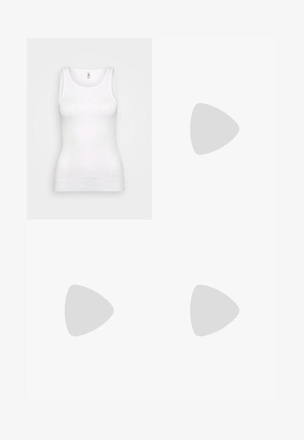 Valge ribatud top ümmarguse kaelusega ja laia rihmaga, millel on slim fit, mis järgib keha kuju. Ilma nähtavate mustrite või aksessuuteta.; ONLY Petite ONLMADISON BLUSH WIDE - Wide leg - dark blue denim; Beezid jakked spordijalatsid, millel on võrgu ja nubukmaterjalide segu, paksema tallaga ja silmapaistva mustriga, nööriga kinni pandud disain ja brändi detail.; Hõbedased rõngas kõrvarõngad, millel on lipsu kujundus, sile viimistlus ja läikiv tekstuur. Kompaktne, minimalistlik stiil, sobib erinevateks juhtudeks.