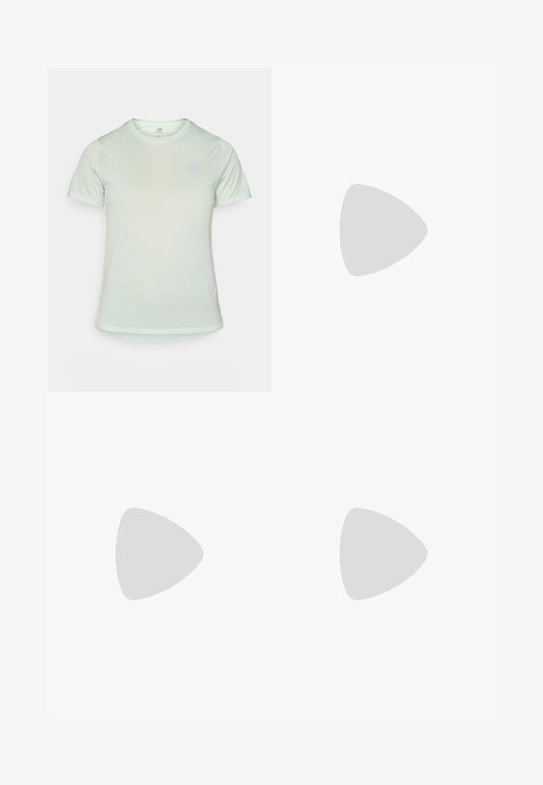Camiseta deportiva de color verde claro, de manga corta, con un tejido de malla texturizada y cuello redondeado; presenta un pequeño logo azul de New Balance.; Pantalones cortos deportivos grises con una textura suave, cintura elástica y un dobladillo ligeramente curvado. Presenta pequeñas perforaciones para una mayor transpirabilidad.; Puma VELOCITY NITRO 3  - Zapatillas running asfalto - black/silver/grape mist; Gafas de sol negras con acabado mate, lentes rectangulares, ligera curvatura en las patillas, sutil detalle del logo y lentes ahumados.