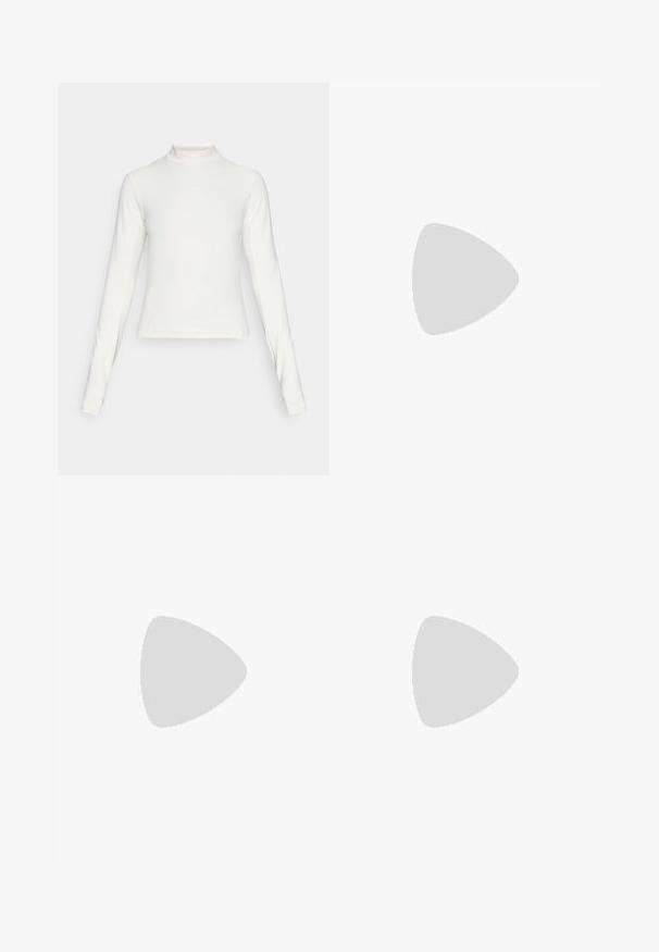 Camiseta deportiva blanca de manga larga con cuello alto y pequeño logo centrado en el pecho, mostrada sobre un fondo liso.; adidas Performance ADIZERO - Mallas running cortas - black; Zapatillas de trail running negras con un upper texturizado, paneles de malla y un sistema de cierre seguro. Cuenta con una suela robusta para mayor tracción.; Gafas de sol de plástico blanco con grandes lentes ovalados, tintados de gris. Presentan almohadillas negras para las orejas y un pequeño logotipo en el armazón. Acabado suave.; Mochila negra con un diseño aerodinámico, tejido texturizado, correas ajustables y un prominente logo plateado de "SALOMON" en la parte frontal.