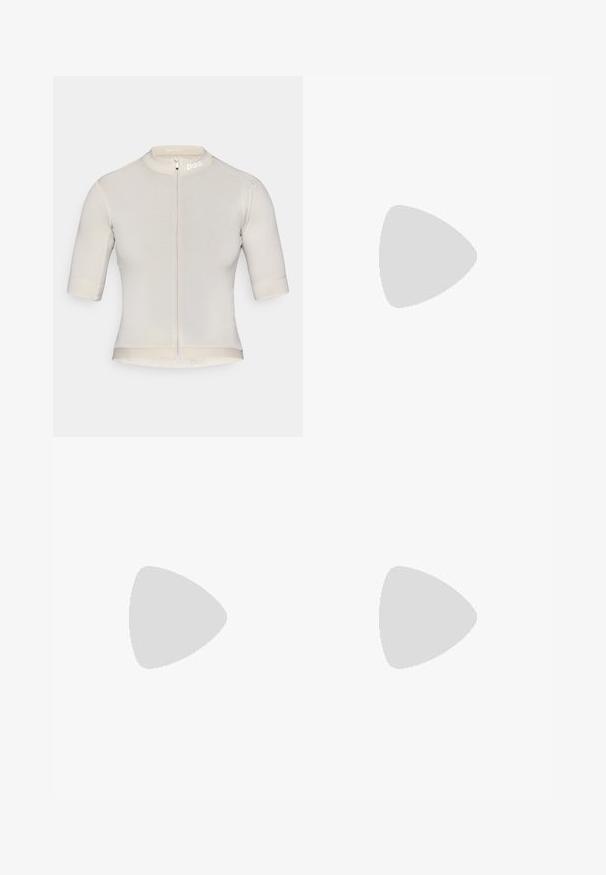 POC THERMAL LITE - Wielershirt - light sandstone beige; Donkergrijze shorts gemaakt van lichtgewicht stof. Kenmerken zijn twee knopen bij de taille, een met rits afgewerkte zak aan de zijkant en een gladde textuur.; Giro STYLUS - Fietsschoenen - black; Duidelijke veiligheidsbril met een lichtgewicht, transparant montuur en grijze accenten. Bevat een rond lopend ontwerp en een verstelbare neuspiece.