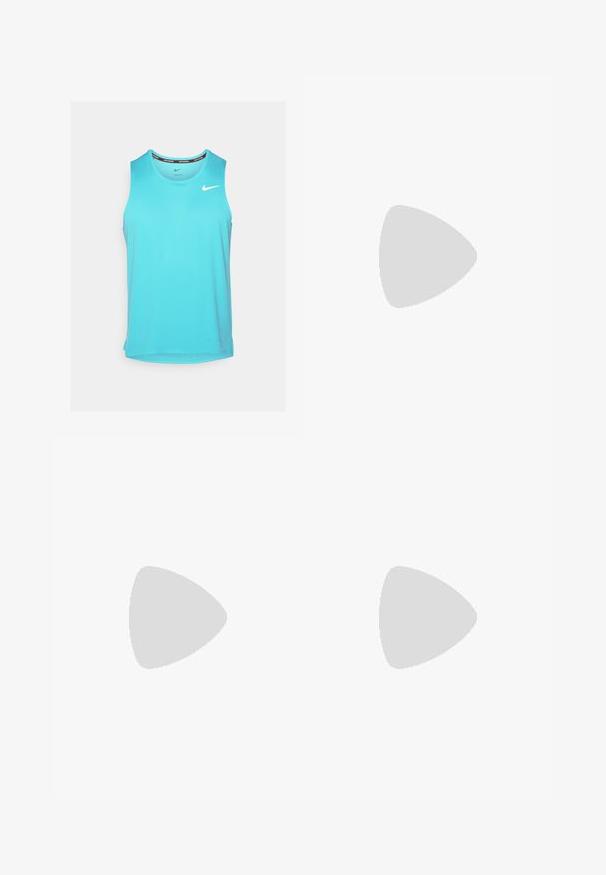 Nike Performance MILER TANK - Top - dusty cactus/reflective silver; Nike Performance DNA SHORT - Pantaloni scurți sport - dusty cactus/white; Nike Performance Pantofi de alergare pe asfalt - white/pure platinum/metallic silver; Oakley RADAR EV PATH - Ochelari de soare - sapphire