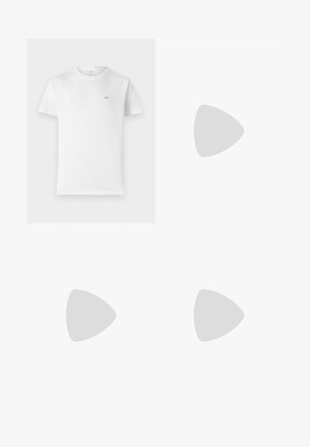 T-shirt en coton blanc avec un col rond classique, des manches courtes et un petit logo GAP gris sur la poitrine gauche. Design simple et sans ornements.; Chemise à manches courtes boutonnée en tissu blanc avec des rayures verticales rose et vert. Elle présente une poche du côté gauche.; Pantalons larges de couleur gris clair, fabriqués en tissu doux et texturé. Dotés d'une taille élastique avec un cordon de serrage et de poches latérales.; Sweatshirt vert menthe, shorts en denim et chaussures à enfiler vert olive. Assis sur un bureau en bois clair contre un mur texturé gris.; Guess Lunettes de soleil - glossy black smoke gray