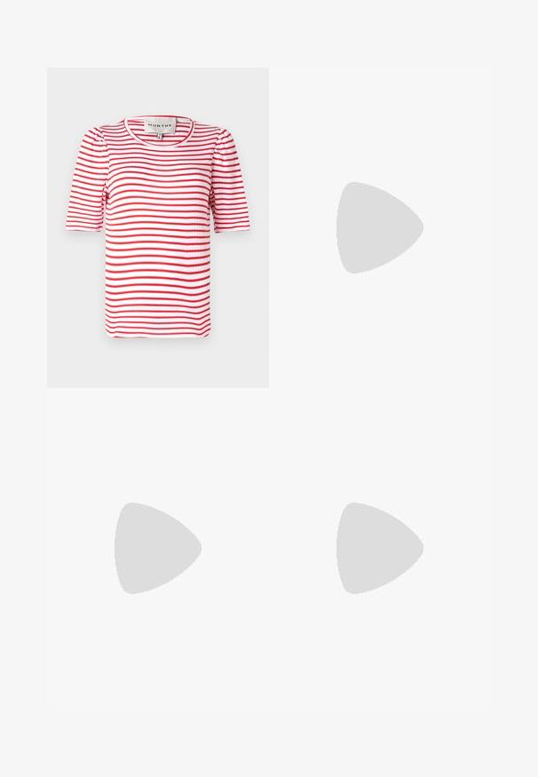 MUNTHE JIKOLAZ - T-shirts med print - red; CLOSED MILO - Jeans straight leg - white; Filippa K REY FLAT - Ballerina - black; Nanushka JEN - Håndveske - black