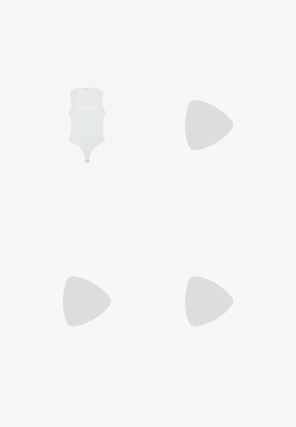 Bela bodisu s kvadratnim izrezom, brezrokavni dizajn, gladka tekstura in zapiranje na dnu s pritisnim gumbom. Preprost in minimalističen slog.; Rjave široke hlače iz teksturirane tkanine, opremljene z elastičnim pasom. V kombinaciji s ravnimi, z ježkom vezanimi sandalami.; Adidas Gazelle superge v mete zeleni usnjeni tkanini z belimi detajli, vezalnim zapiranjem in gumijastim podplatom. Vsebuje tri bele črte.; Sončna očala ovalne oblike, prozoren plastičen okvir, temno sivi leči in tanke prozorne roke z logotipnimi akcenti in minimalnimi detajli.; Brah zlatna usnjena torba za rame z teksturirano površino, ukrivljeno obliko, zlatim okovjem, nastavljivim trakom in pokrovom.