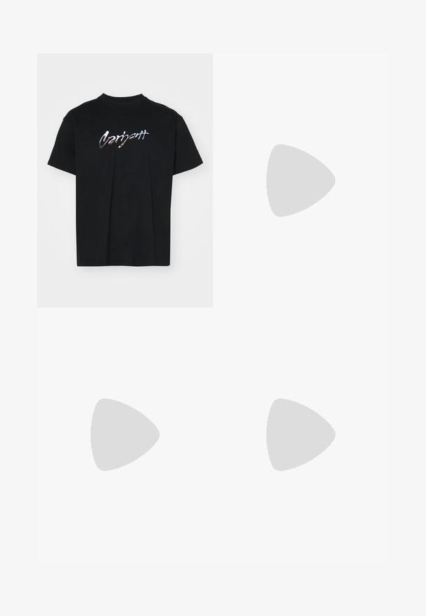 Carhartt WIP DRIP SCRIPT - T-shirts print - black; Carhartt WIP SINGLE KNEE - Shorts - black; Nike Sportswear VOMERO ROAM UNISEX - Sneakers - college grey/white/vast grey/dark brown/ashen slate/dark team red; New Era CAP CARRIER UNISEX - Håndtasker - black