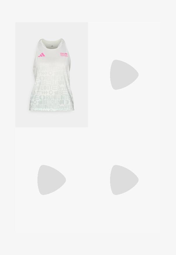 adidas Performance BER25  AOP TK - Débardeur - crystal jade; Shorts de sport teal avec taille haute, présentant des plis, une texture lisse et un tissu respirant. Convient pour le sport.; Baskets de sport légères avec une tige en mesh crème, des rayures grises, un accent vert et un contrefort de talon texturé bleu. Lacets noirs.; Sac en bandoulière en tissu noir avec surface texturée, logo blanc, accents verts, sangle réglable et poche zippée à l'avant. Forme compacte et triangulaire.