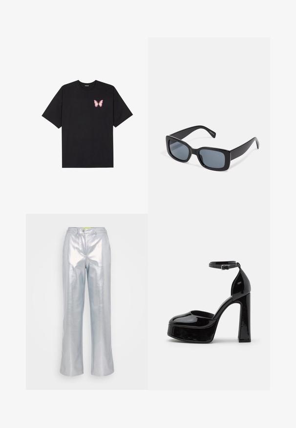 JJXX Jxmary Striped HW Pant Pnt Noos Pantaloni Chino, Grigio Scuro mélange, 25W x 32L Donna JJXX Jxmary Striped HW Pant Pnt Noos Pantaloni Chino, Grigio Scuro mélange, 25W x 32L Donna