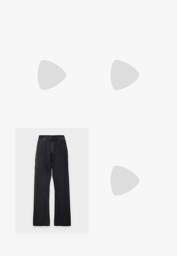 Levi's® VINTAGE FIT GRAPHIC - Nyomott mintás póló - pirate black; Fekete farmer széles szárú nadrág magas derékkal, öt zsebes kialakítással és finom textúrájú részletekkel. Gombos és cipzáras záródással rendelkezik.; Barna és kék kockás, bőrt lábú nadrág, fehér cipővel, fekete részletekkel és texturált talppal, zöld háttér előtt.; Fekete üzenetküldő táska sima anyagból, hajtókás fedéllel, ezüst csattal és állítható vállpánttal.