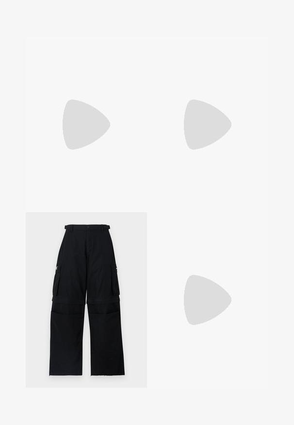 T-shirt blanc en coton à manches courtes avec le logo "Billionaire Boys Club" en texte doré et pailleté noir sur la poitrine.; 032c INTERMISSION PANTS UNISEX - Pantalon cargo - black; Mocassins en cuir noir avec une finition texturée, détails en métal argenté, associés à des chaussettes sombres et un pantalon navy retroussé.; Sac à main en cuir noir avec une anse tressée et de longs accents de frange. Il présente une forme arrondie et un détail de logo argenté à l'avant.