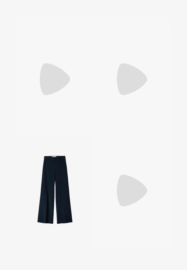 Stradivarius SQUARE NECKLINE - Top - white; Bershka WIDE-LEG TAILORED - Pantaloni - royal blue; New Balance U1906 UNISEX - Sneakers basse - white; Even&Odd by Zalando Occhiali da sole - black