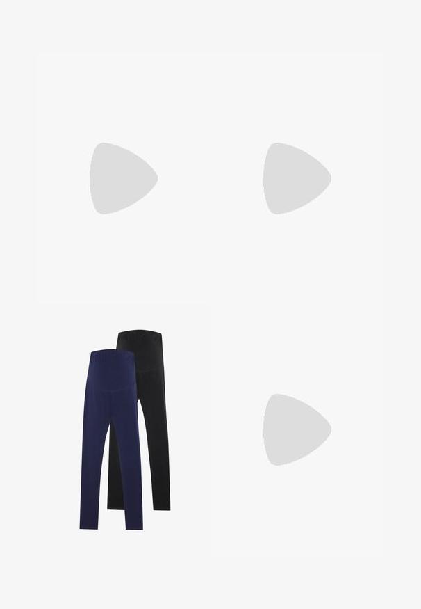 Fekete bordázott kismama póló rövid ujjakkal, cakkos széllel és testhezálló kialakítással, hogy helyet biztosítson a növekvő pocaknak. Sima textúra.; Két pár leggings, az egyik sötétkék, a másik fekete, sima textúrával és magas derékkal a biztos illeszkedés érdekében.; Fehér sportcipő sima szintetikus felsőrésszel, perforált lábujjrész, lapos fűzőkkel és texturált talppal, fából készült felületen kihelyezve.; Lindex BAG MINI JESSICA - Kézitáska - black