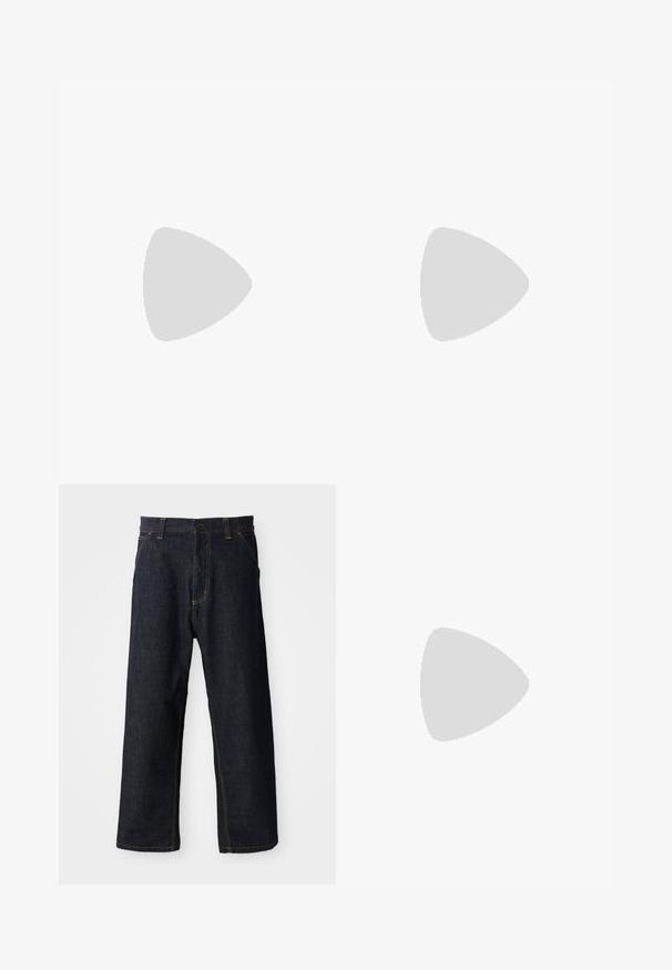 Juodai baltos dryžuotos T-marškiniai su trumpomis rankovėmis ir apvali kaklo išpjova. Priekyje turi užrašą "Kopenhaga". Pagaminti iš glotnaus audinio.; Tamsiai mėlyni džinsai su tiesiomis kojomis, pasižymintys geltonomis siūlėmis, priekinėmis kišenėmis ir mygtuku juosmens užsegimui.; Balti odiniai sportiniai bateliai su perforacijomis, apvalia nosimi, plokščiu padu ir storomis raištelėmis, su matomu swoosh logotipu ir "AIR" ant kulno.; Juodas audinio maišelis su tekstūruota, siuvinėta raštu. Apvalios formos, trumpi, stori rankenėlės ir minkšta, lanksti struktūra.