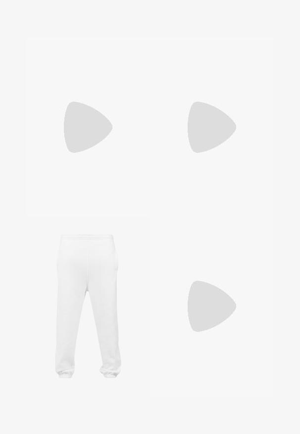 Débardeur turquoise léger avec un décolleté en V, présentant un motif texturé de perforations et un détail de logo contrastant.; Pantalon de survêtement blanc en tissu doux, avec une taille élastique, des poches latérales et des poignets élastiques aux chevilles.; Basket de sport en mesh blanc avec des accents gris, un design structuré, un système de laçage, un col rembourré et une semelle en caoutchouc pour l'adhérence.; Lunettes de soleil à monture transparente avec des verres légèrement teintés. Forme carrée, texture lisse et accent bleu sur les branches. Matériau léger et robuste.