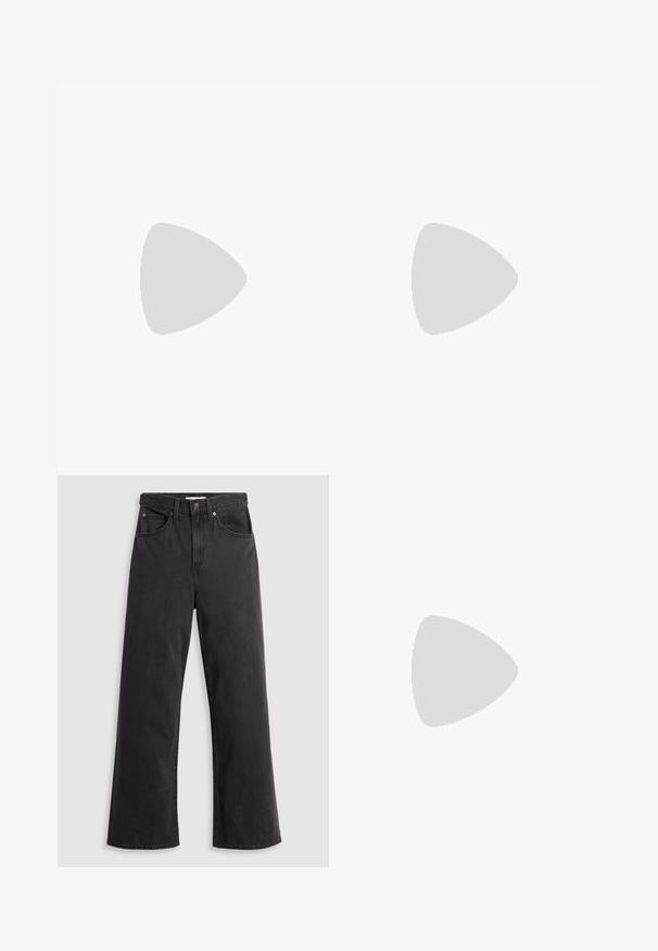 Top in raso nero a coste con scollatura tonda, bordi ondulati e delicata ricamatura "PJ" al centro. Realizzato in tessuto morbido.; Jeans neri in denim a gamba larga con vita alta, cinque tasche e chiusura con bottone metallico. Il tessuto ha una texture liscia e leggermente sbiadita.; Stivale alla caviglia nero realizzato in materiale lucido con punta quadrata e tacco affusolato, posizionato su uno sfondo argentato lucido con imbottiture a sfera.; Carlheim ADALINE  - Borsa a mano - brown