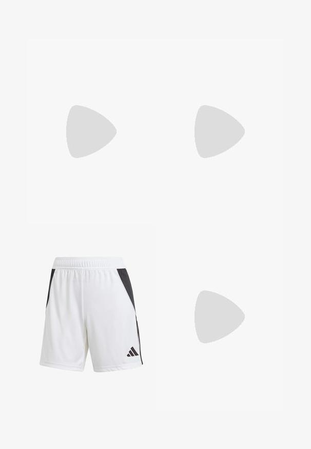 Pullover atletico giallo con colletto a zip fino a un quarto, maniche lunghe e logo Adidas nero sul lato sinistro del petto. Tessuto liscio e texturizzato.; Shorts sportivi bianchi con un pannello laterale nero, realizzati in tessuto leggero. Presentano un cinturino elastico e un logo Adidas nero sulla parte inferiore della gamba.; Scarpe atletiche leggere con una tomaia in rete color crema, righe grigie, un accento verde e un tallone in textured blu. Lacci neri.; Occhiali da sole con montatura grigia traslucida, lenti colorate e design angolare. Presentano un pezzo nasale distintivo e astine di un grigio scuro texturizzato.