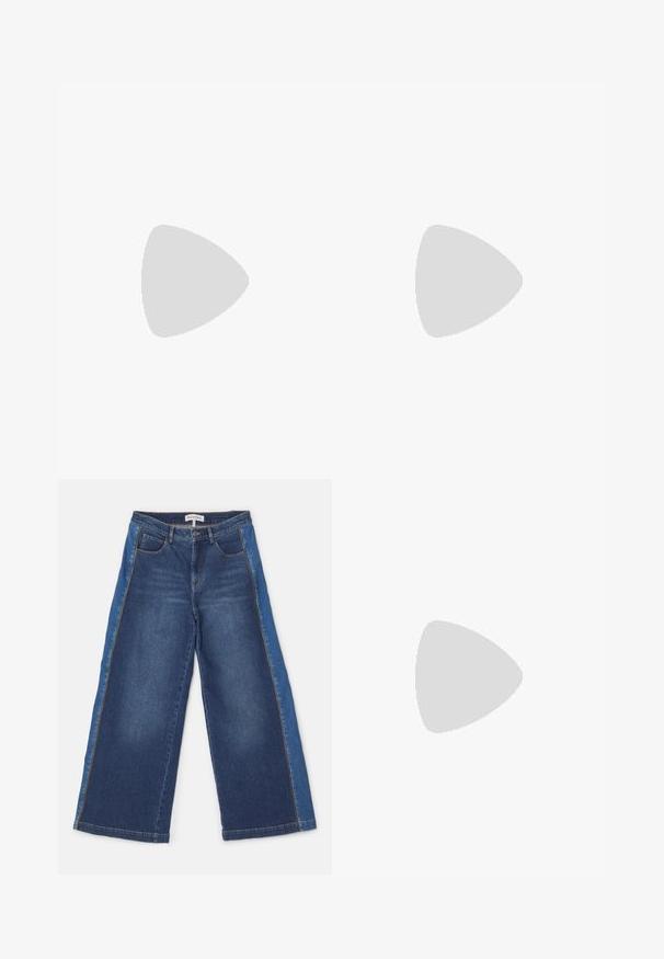 Débardeur rayé présentant un tissu en ribbed bleu et blanc alterné. Le design inclut un petit logo marron sur la poitrine et une bordure bleue au niveau du col.; Jeans à jambes larges en denim bleu moyen et clair avec des panneaux contrastants. Comprend cinq poches, une braguette zippée et un ourlet piqué.; Stuart Weitzman POWER 75 - Escarpins à talons hauts - black; Sac à main blanc matelassé avec un design structuré, une poignée supérieure, une bandoulière en chaîne amovible et un logo en relief sur le fermoir.