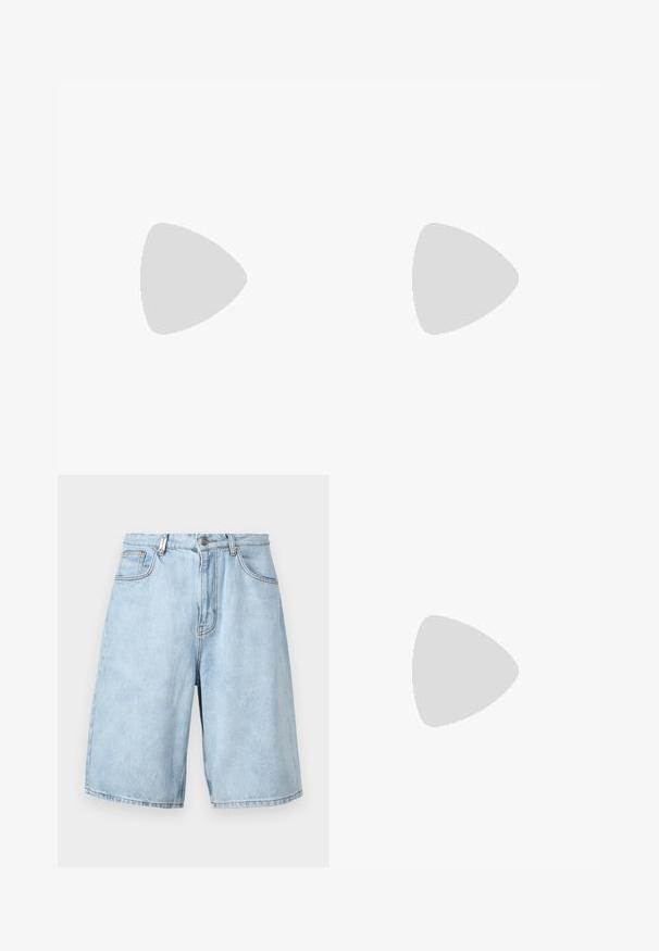 Maillot de football blanc avec des accents bordeaux, présentant un col, des logos d'équipe et un motif texturé sur le devant. Le matériau semble respirant.; Shorts en denim bleu clair avec une coupe décontractée, dotés de deux poches avant, d'un zip et de coutures apparentes.; Sneaker blanc avec embout en suède gris, design à trois bandes noires et semelle en caoutchouc marron. Présente un laçage à l'avant et un col rembourré.; Lunettes de soleil cat-eye noires avec des verres violets. Présentent des accents dorés près des tempes. Monture en plastique lisse avec une finition brillante.