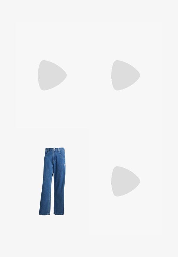 Urban Classics TANK - Linne - white; Blå denimjeans med en vida silhuett, som har en knapp i framkant på midjan, sidofickor och en liten vit logotyp på det vänstra benet.; Bruna och blå rutiga vida byxor i kombination med vita skor med svarta accenter och texturerade sulor, mot en grön bakgrund.; Svarta kattöga-solglasögon med eleganta, matta bågar, mörka linser och silvriga detaljer på skalmarna. Modernt design med skarp form.