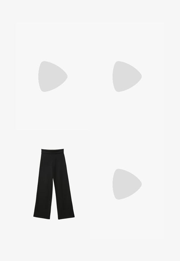 Burgundská čipková šatka s asymetrickým strihom, s kvetinovým vzorom a zvlneným okrajom, vyrobená z ľahkého textúrovaného materiálu.; Čierne široké nohavice vyrobené z mäkkej textílie, majú vysoký elastický pás, nohavice po celú dĺžku a žiadne viditeľné vzory ani akcenty.; Biele sieťované športové topánky s šedými akcentmi, štruktúrovaný dizajn, systém šnurovania, polstrovaný golier a gumová podrážka pre lepšiu trakciu.; Zlatá taška na šnurovanie so zaoblenou rukoväťou, zdobená lesklými okrúhlymi flitrami a texturovaným materiálom. Rozmery nie sú uvedené.; Pilgrim DREAM - Náhrdelník - gold plated