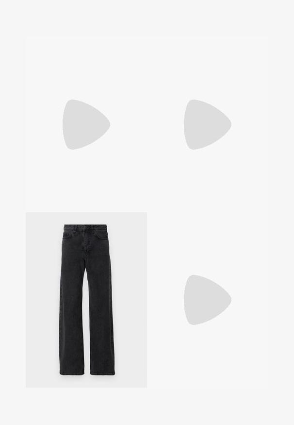 G-STAR BACK ZIP - Topper - black; Svarte denimjeans med bred bendesign, med en klassisk femlommesstil, knappelukking og subtil fading.; Burgunderfargede patentskinn sko med firkantet tå og ankelsnor, kombinert med lyseblå løse jeans. Skoene har en blank overflate.; Levi's® PAISLEY BANDANA UNISEX - Skjerf - regular black