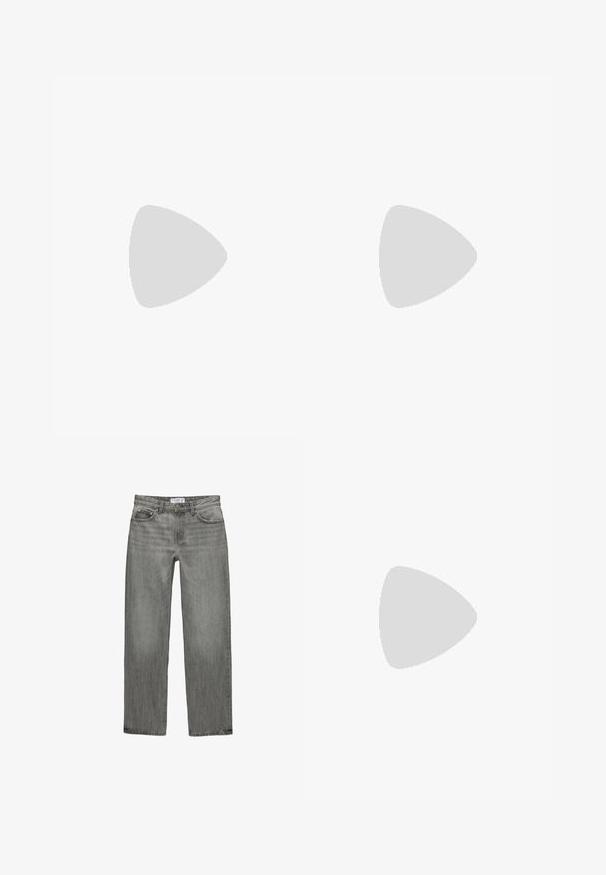 Ruskea, kauluksellinen yläosa, jossa on takana solmittava nauha, ja jossa on broderie anglaise -yksityiskohtia sekä kerätty peplum-helma. Teksturoitu kangas timanttikuvioilla.; Harmaa denimfarkut suoran lahkeiden muotoilulla, viidellä taskulla ja haalistuneella pinnalla. Varustettu metallipainikkeella ja vetoketjulla.; Hopeapintainen metallinen lenkkari valkoisilla yksityiskohdilla ja nauhoilla. Varustettu teksturoidulla pinnalla, pyöristävällä kärjellä ja kumipohjalla, jossa on kuvioita pitoa varten.; Musta nahkainen käsilaukku letitetuilla kahvoilla, vetoketjullinen tasku ja roikkuvat tupsut. Muotoiltu pinta metallisten niittien ja varusteiden korostuksilla.; Kultaketju, joka esittelee toisiinsa kietoutuneita metallisia nauhoja, joissa on sileä, kiillotettu pinta ja avoin muotoilu. Kevyt ja minimalistinen.