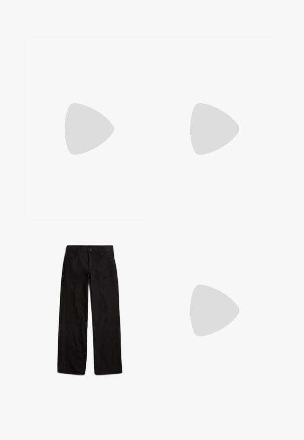Brun langermet cropped topp laget av glatt materiale, med rund halslinning og tettsittende design. Ingen synlige mønstre eller detaljer.; Svarte denimbukser med rett ben, frontlukking med knapp og fem lommer. Glatt tekstur og minimale sømdetaljer.; Slingback høyhælte sko i blankt mørkebrunt patentlær, spiss tå, åpne sider og justerbar ankelrem.; Even&Odd Håndveske - brown