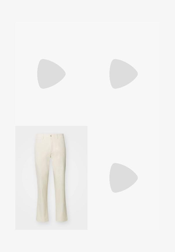 White short-sleeve polo with textured fabric, featuring wide black horizontal stripes and a three-button collar with clear buttons.; Beige cotton pants with a straight leg design, featuring a button closure and side pocket. Smooth texture and simple style.; Black sneakers featuring a textured croc-embossed leather upper, rounded toe, and a contrasting white rubber sole with a smooth finish.; Black messenger bag made of smooth material, featuring a fold-over flap, silver clasp hardware, and an adjustable shoulder strap.