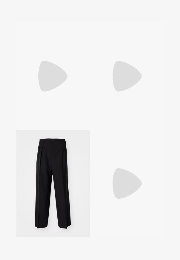 Emporio Armani Poloskjorter - bristol black; Filippa K WIDE TROUSERS - Bukse - black; Tiger of Sweden ACADEMI - Slippers - black; Emporio Armani CROSSBODY PIATTINA UNISEX - Skulderveske - black