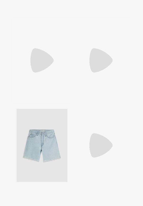 Mango Top - light green; Levi's® '94 BAGGY SHORT - Jeansshort - mister twister cut hem; PULL&BEAR FLAT - Teensandalen - brown; Mango CARLO - Clutch - middenbruin