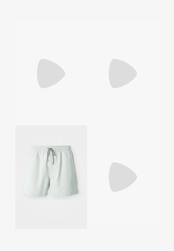 Marineblå t-skjorte med kort erme som har horisontale striper i ulike farger, rund hals, mykt stoff og løs passform.; Tiger of Sweden SJO - Shorts - pale green; Vevede beige slip-on sko med rund tå, brune læderdetaljer og en textured overdel. Lavprofil brun sål med kontraststing.; Metall solbriller med reflekterende linser, i aviatorform, sølvfarget ramme og detaljer ved muntre. Brukt med en blå genser og jakke.