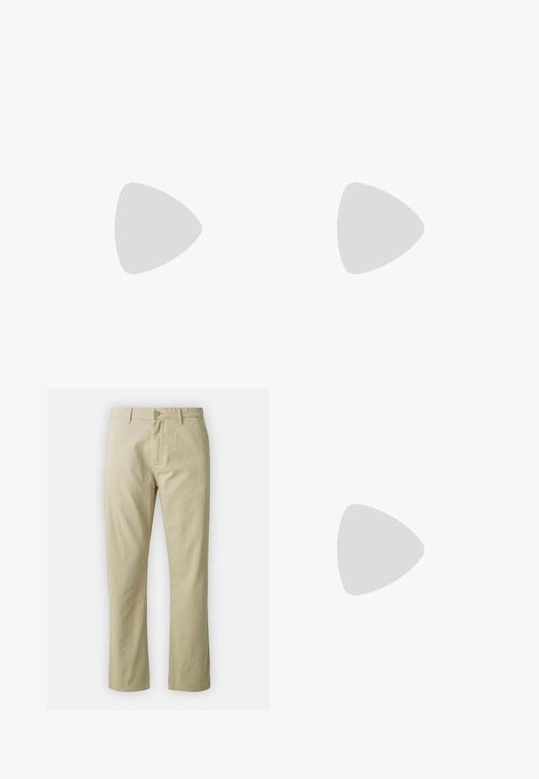 Tricou scurt, de culoare maro, dintr-un material moale, cu guler rotund și o croială lejeră, având o textură netedă și uniformă.; Pantaloni din bumbac bej cu un design drept, închidere frontală cu buton și curea. Textură netedă, fără modele sau accente vizibile.; Adidași Lacoste de culoare gri închis, din material mesh și sintetic, cu o talpă texturată și accente maronii pe guler și branding.; Geantă crossbody neagră, confecționată dintr-un material rezistent, dotată cu o curea ajustabilă, un compartiment principal cu fermoar și o buzunar frontal.