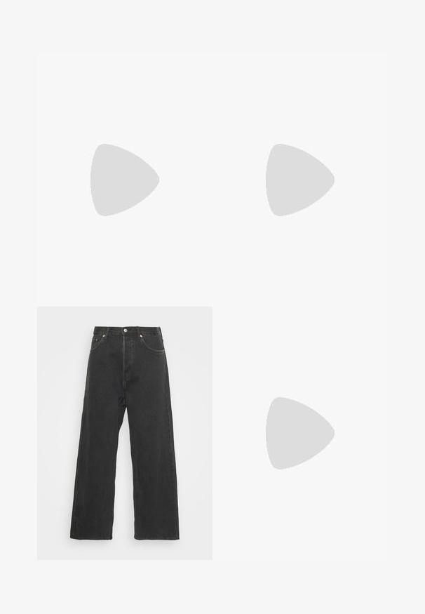 Mister Tee CASH ONLY - Print T-shirt - white; Black denim jeans with a wide-leg fit, featuring a high waist, five-pocket design, and metal button closure.; Boggi Milano FLIP-FLOPS - Pool shoes - white; Casio ANALOG DIGITAL UNISEX - Watch - silver-coloured