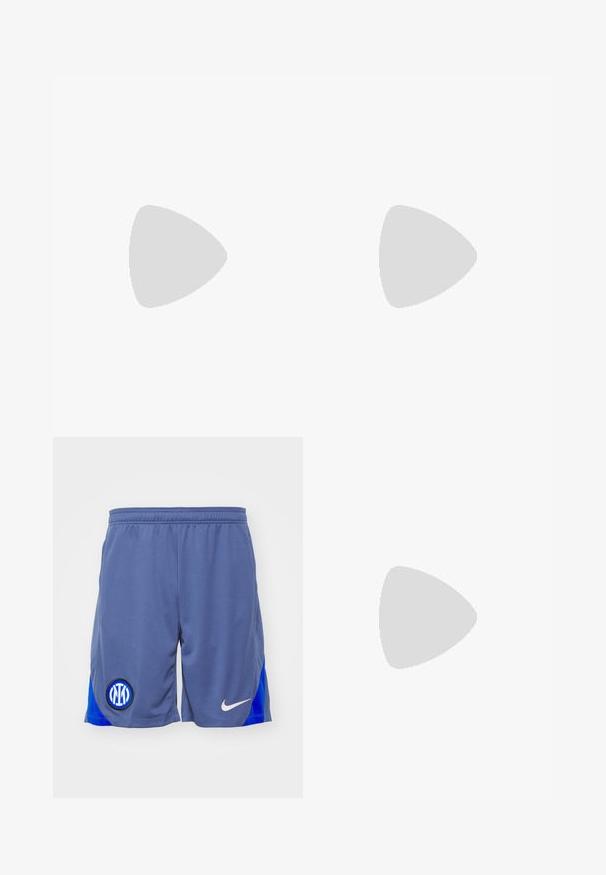 Blaues langärmeliges Sportoberteil aus leichtem Stoff. Mit einem halben Reißverschluss am Hals, Nike-Logo und "Bingx"-Branding auf der Vorderseite.; Graue Sportshorts mit einem blauen Seitenpanel, versehen mit einem schwarz-blauen Logo am linken Bein und einem weißen Nike-Swoosh auf der rechten Seite.; Schwarze Fußballschuhe auf einem weiß-schwarz gemusterten Fußball, der auf grünem Gras ruht. Der Schuh hat eine strukturierte Oberfläche und Schnürsenkel.; FALKE Basic Fine Knit Unisex - Schal - dark brown