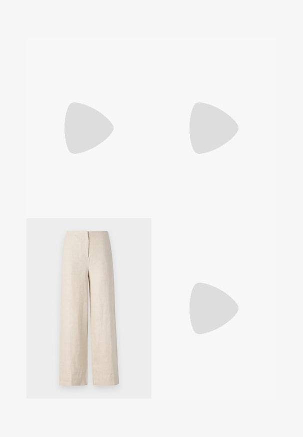 Iro WAKE - Tricou basic - ice brown; Pantaloni largi din in bej cu talie înaltă și fermoar ascuns la spate. Textură netedă și material respirabil.; Balerini din piele neagră, cu vârf rotund, textură netedă, detalii de cusătură minimale și un design al tălpii flexibil.; THEMOIRè PHOEBE KNOTS - Geantă de pânză - black