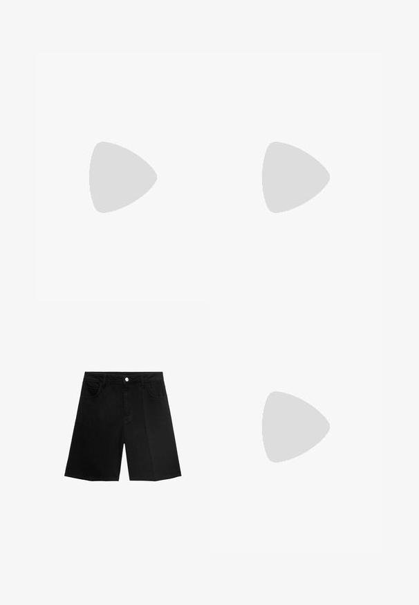 Mouwloos wit katoenen tanktop met een ronde hals. Met een gladde textuur, rechte snit en minimale accentdetails. Ideaal voor casual kleding.; Zwarte denim shorts met een rechte snit, vijf zakken en een zilveren knoopsluiting. Gladde textuur met minimale stikseldetails.; Beige sport schoenen met gaas- en synthetische overlays, voorzien van een textuur, een gevoerde kraag en "ABZORB" demping bij de hiel.; Zwarte leren emmer tas met trekkoord sluiting, voorzien van een glanzend "CK" logo aan de voorkant en gouden hardware accenten.