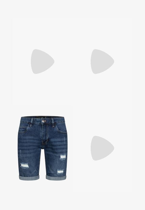 Three short-sleeve t-shirts in white, green, and black, featuring graphic prints with the text "JACK & JONES" in varying styles and colors.; Dark blue denim shorts with cuffed hems, featuring distressed details with frayed edges on the front. Five-pocket design with a button closure.; White leather sneakers with perforations, round toe, flat sole, and thick laces, featuring a visible swoosh logo and "AIR" on the heel.; Silver stainless steel wristwatch with a navy blue dial, metallic hour markers, and a date window at 3 o'clock. Water-resistant to 50 meters.