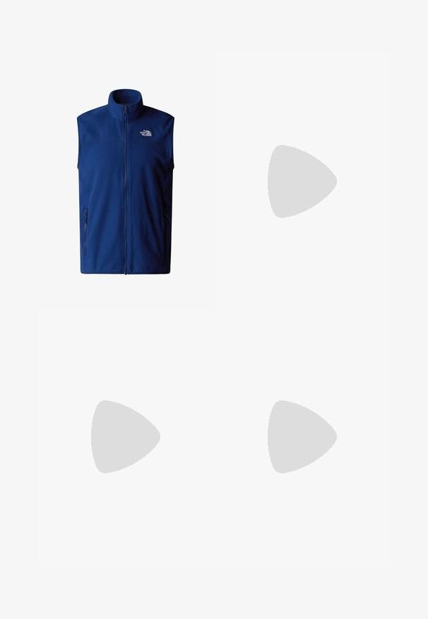 The North Face GLACIER - Waistcoat - estate blue; Olive green, short-sleeved t-shirt made of soft fabric; features a small white logo on the upper left chest. Classic crew neckline.; Pink swim shorts with an elastic waistband, smooth texture, and a small white logo on the lower left leg.; The North Face SKEENA - Walking sandals - summit gold tnf black