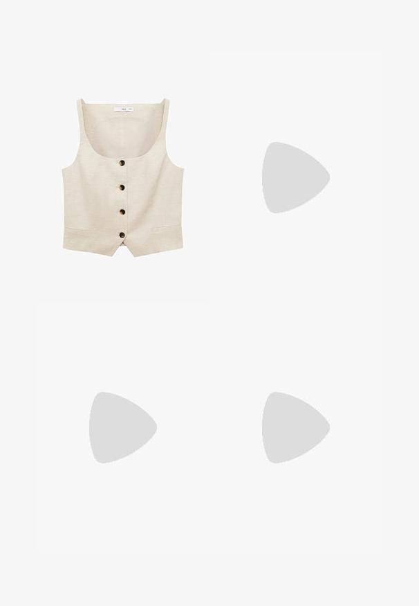 Mango Waistcoat - off-white; Even&Odd by Zalando 2 PACK - Top - black/white; Black wide-leg trousers made of lightweight fabric, featuring a front button closure and flat front, with neatly stitched hems.; adidas Originals SAMBA OG UNISEX - Trainers - footwear white/core black/granit