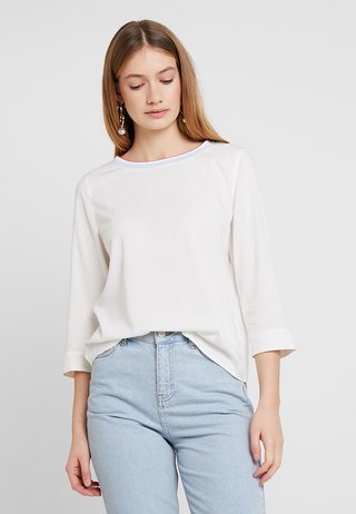 BLOUSE STYLE WITH TAPE - Blusa - optic white