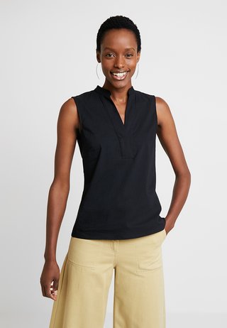 BLOUSE NO SLEEVE - Bluse - black